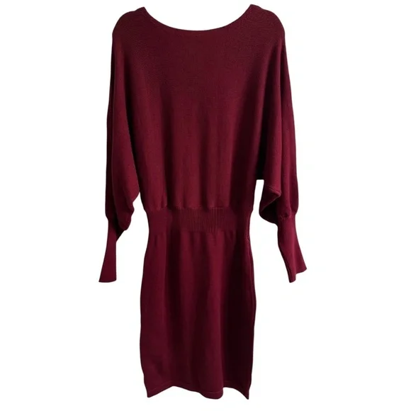 Women’s Solid Color Lantern Sleeve Waist Sweater Dress - Picture 7 of 8